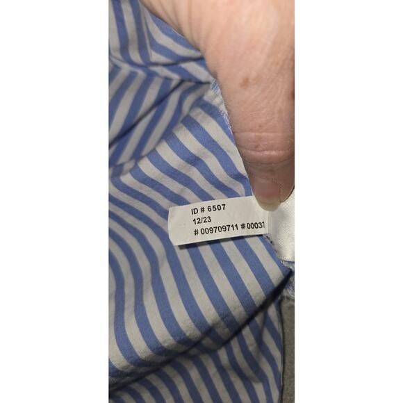 Express Womens Blue White Striped Boyfriend Portofino Buttondown Shirt Size XS - Picture 8 of 8